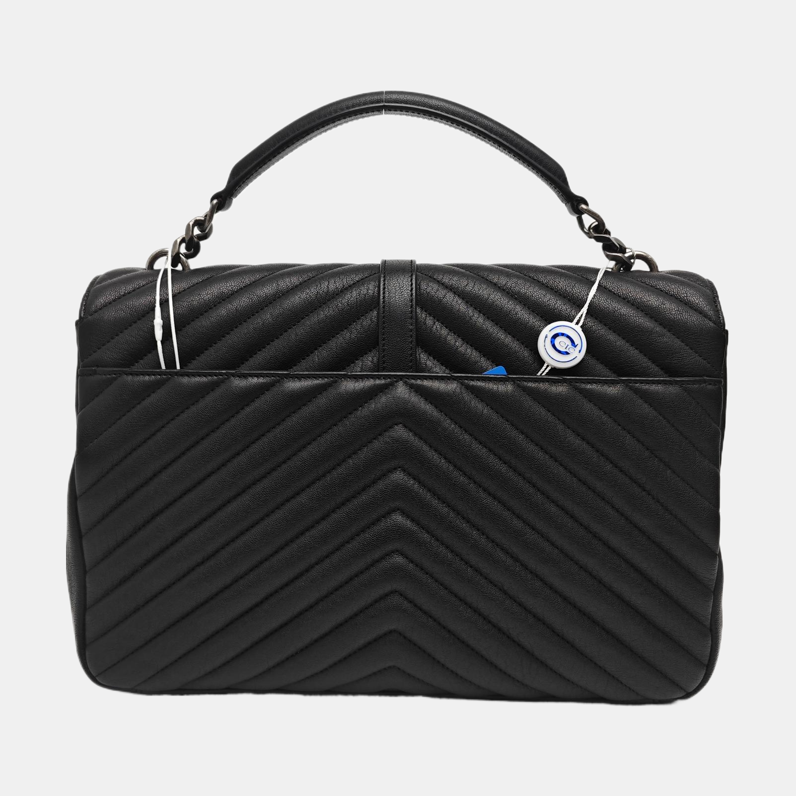 Quilted Calfskin Shoulder Bag Black