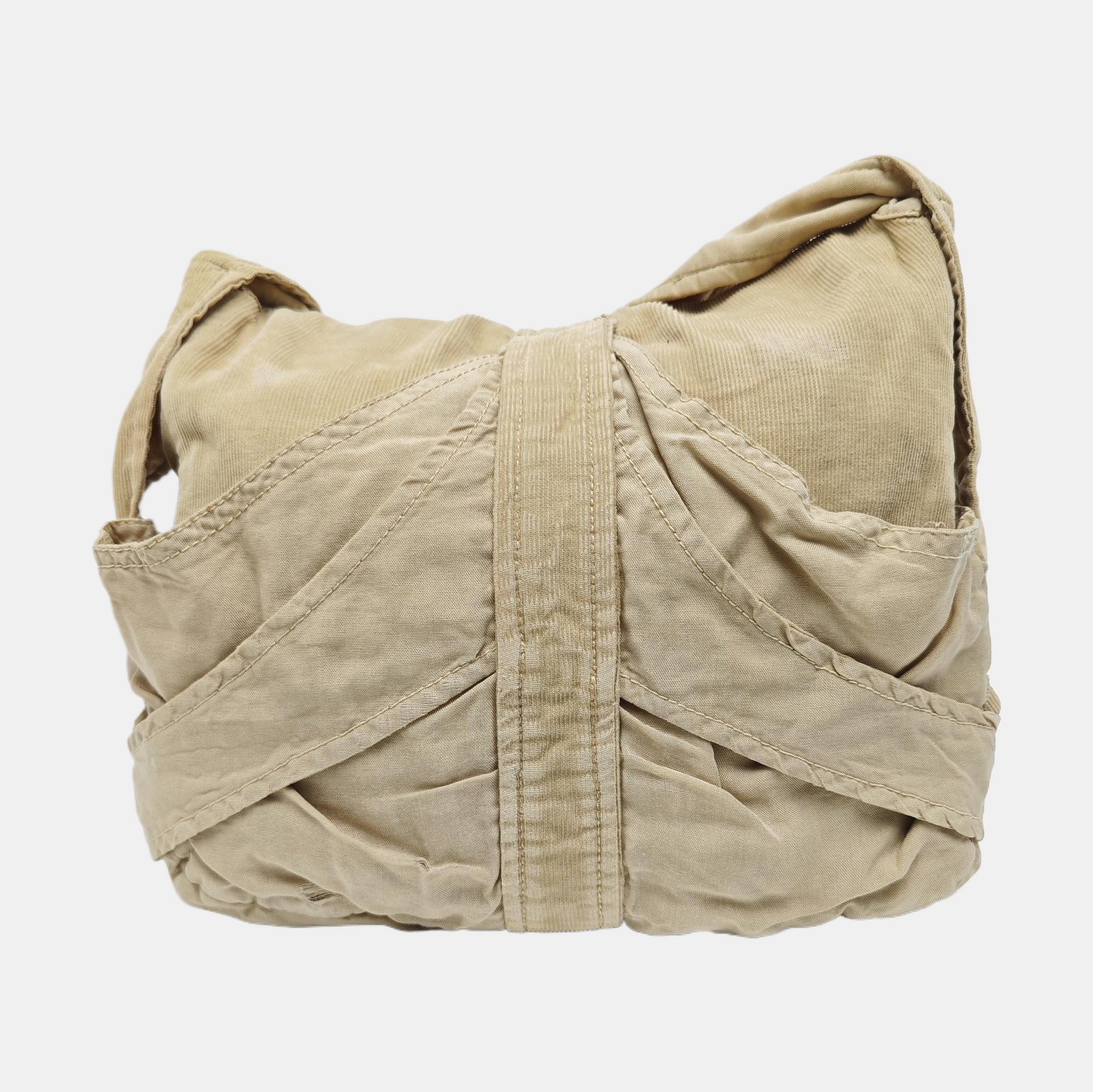 Fabric Shoulder Bag Beige