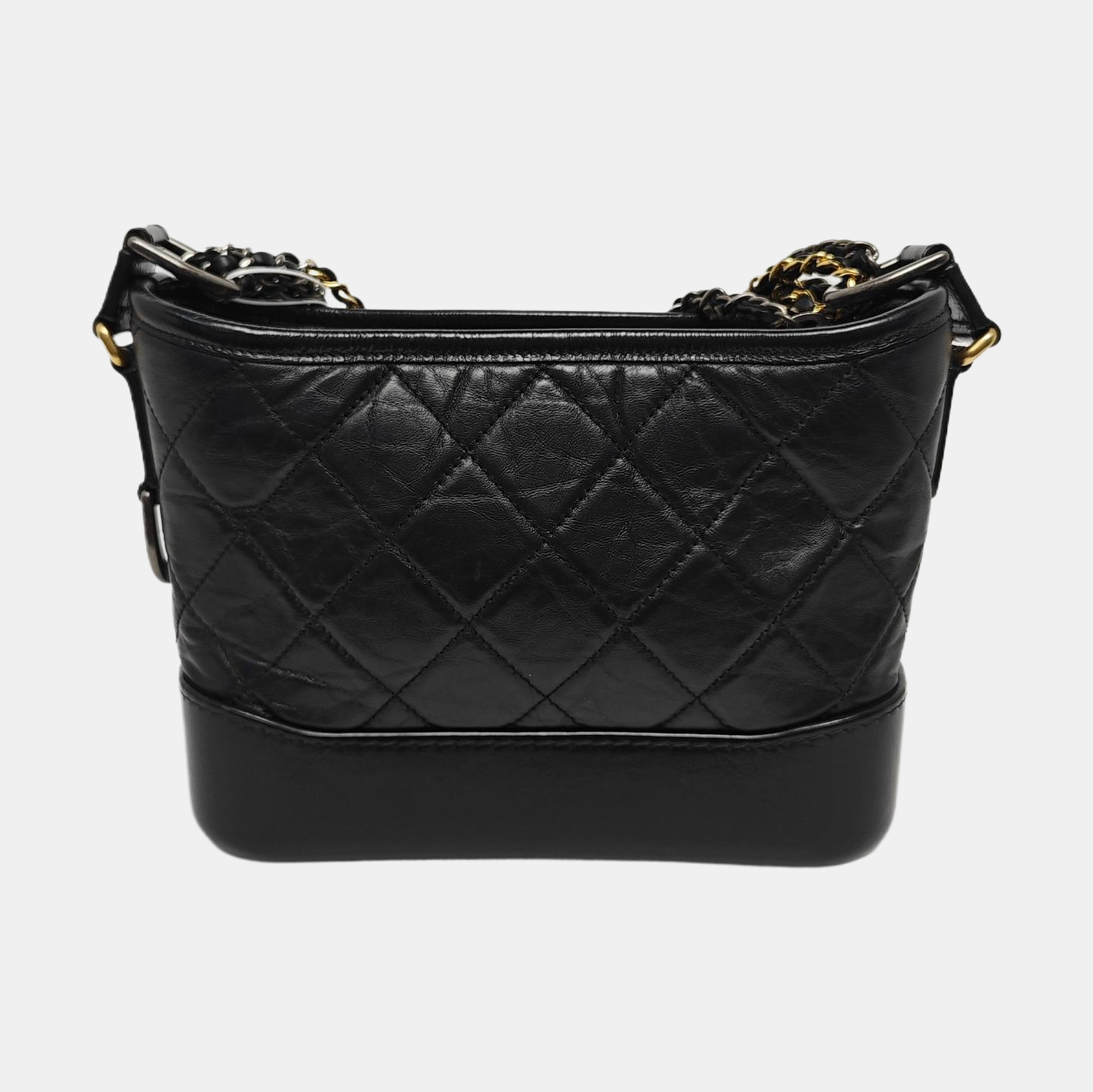 GABRIELLE Small Quilted Vintage Calf Black