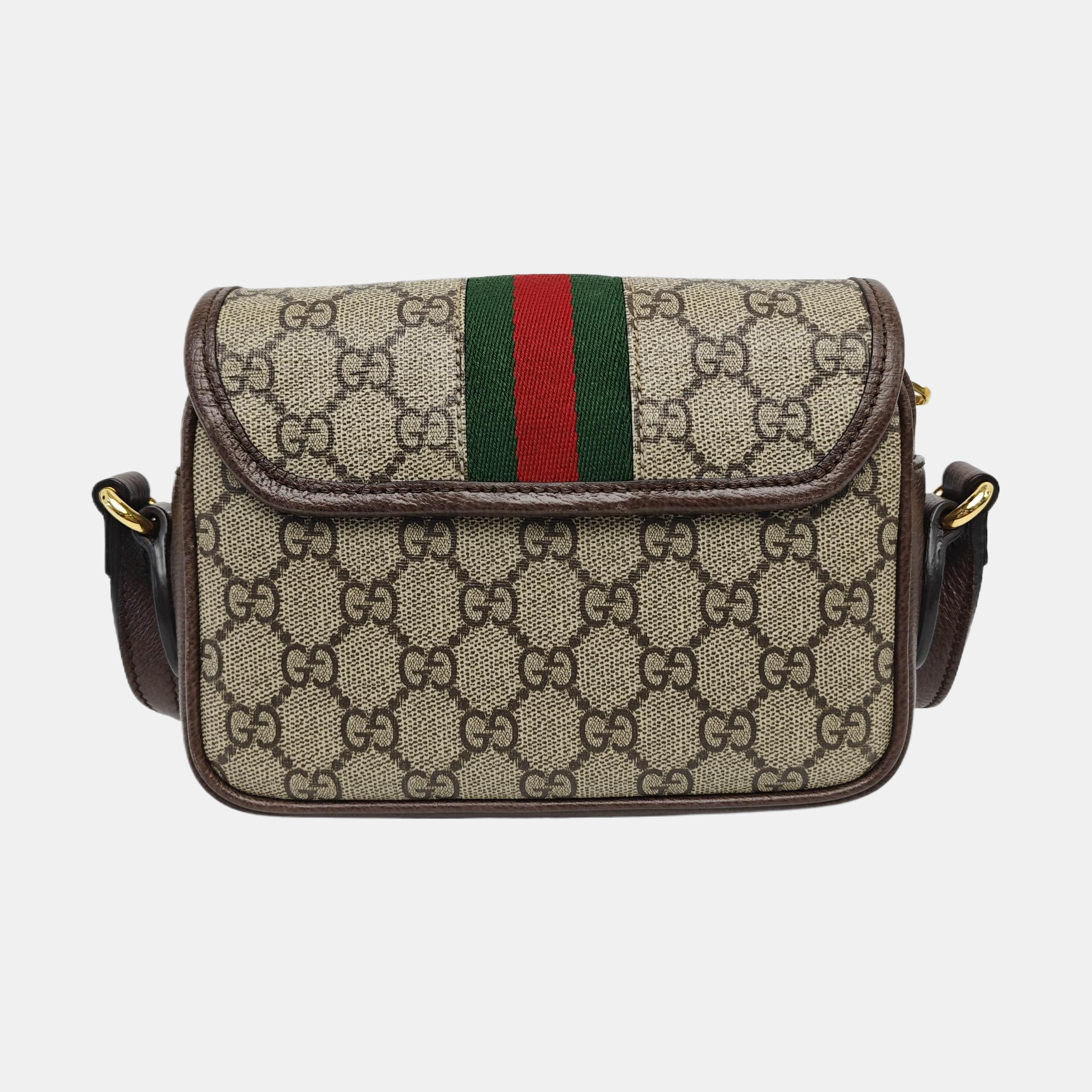 Monogram Coated Canvas Shoulder Bag Mini Beige
