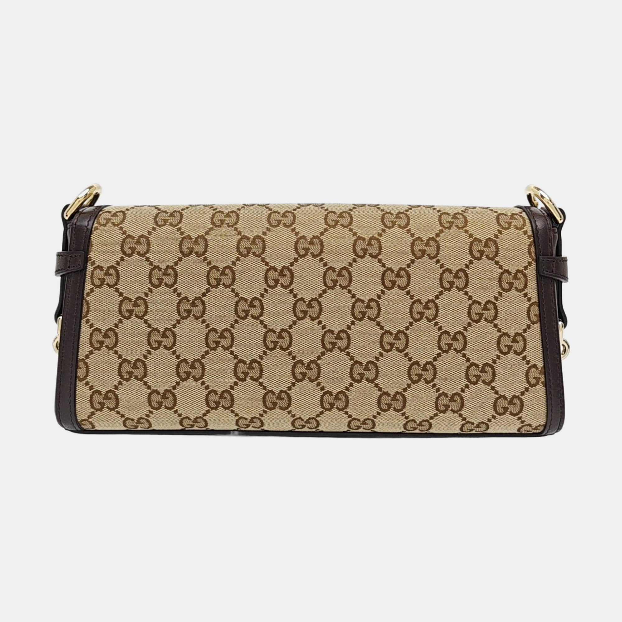 Horsebit Chain Small Monogram Canvas Brown