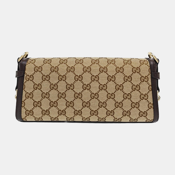 Horsebit Chain Small Monogram Canvas Brown