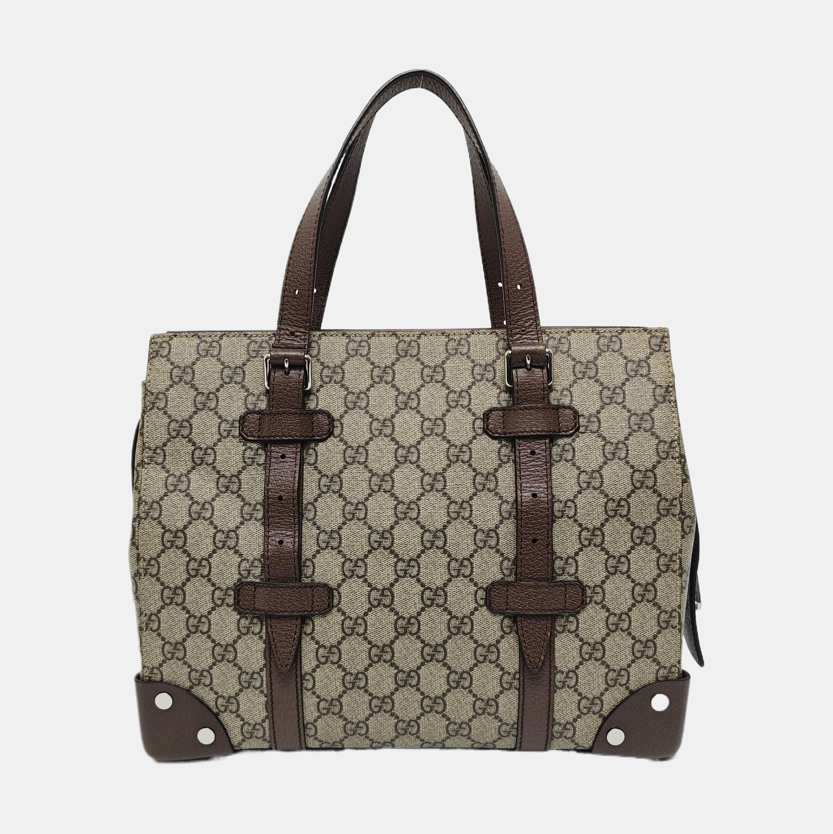 Monogram Coated Canvas Tote Bag Beige