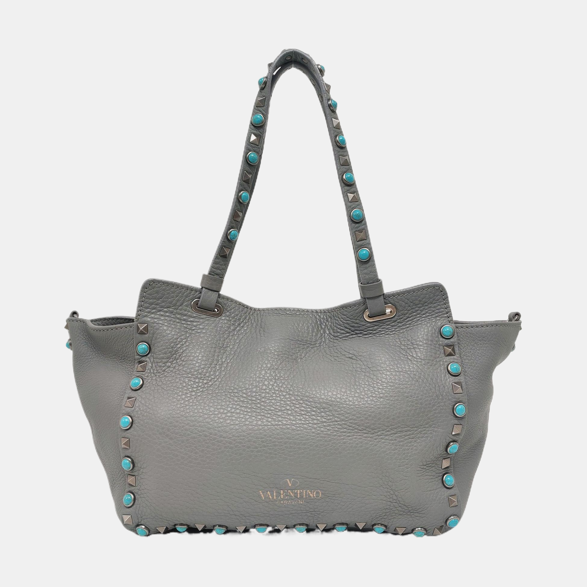 Rockstud Calfskin Blue