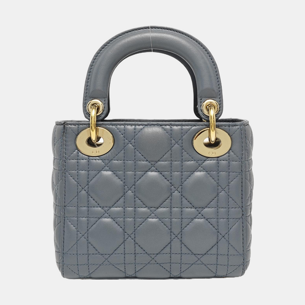 Lady Dior Mini Quilted Lambskin Blue
