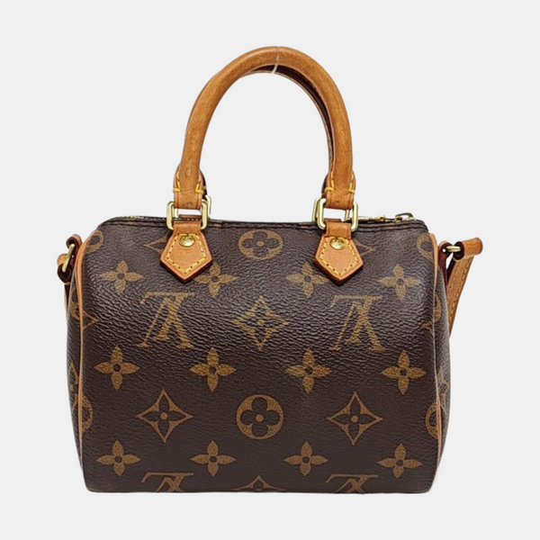 SPEEDY Nano Monogram Coated Canvas Brown