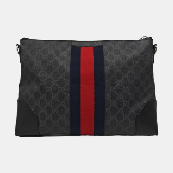 Rania Monogram Coated Canvas Black