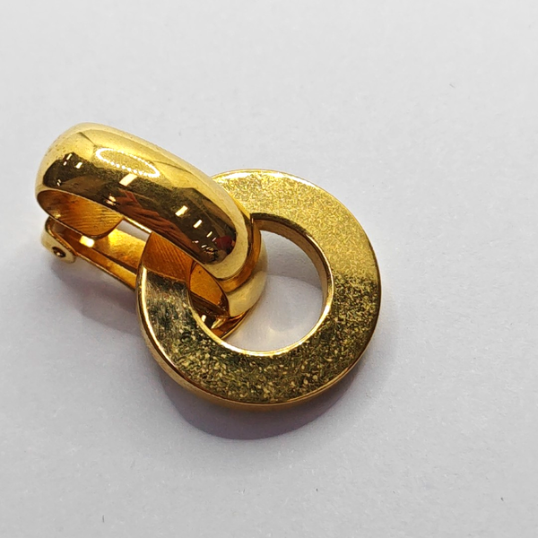 Metal Gold Clip On Earrings