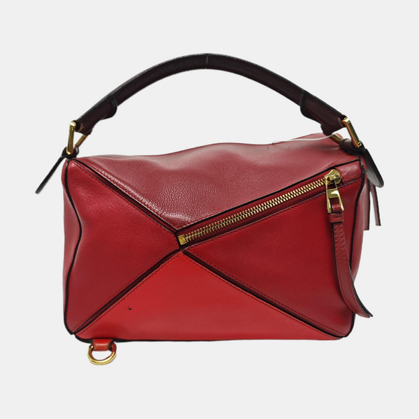 Puzzle Small Calfskin Red