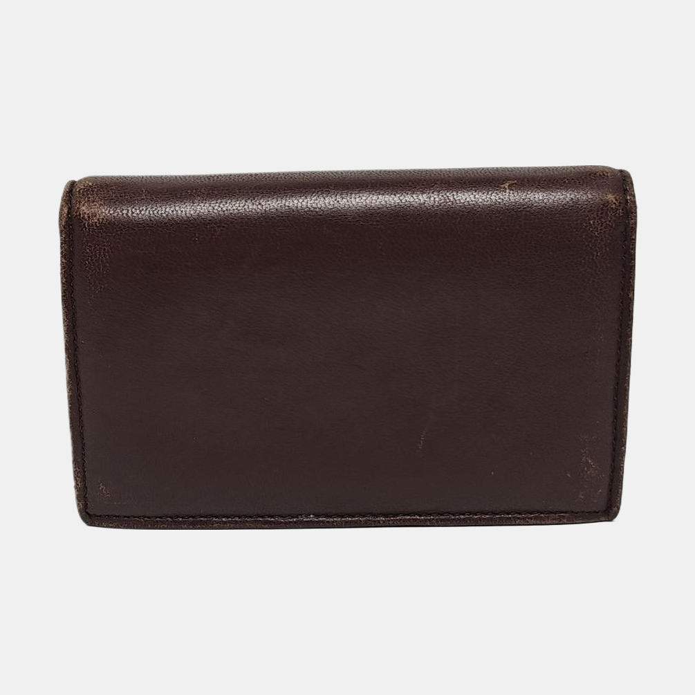 Calfskin Card Holder Brown