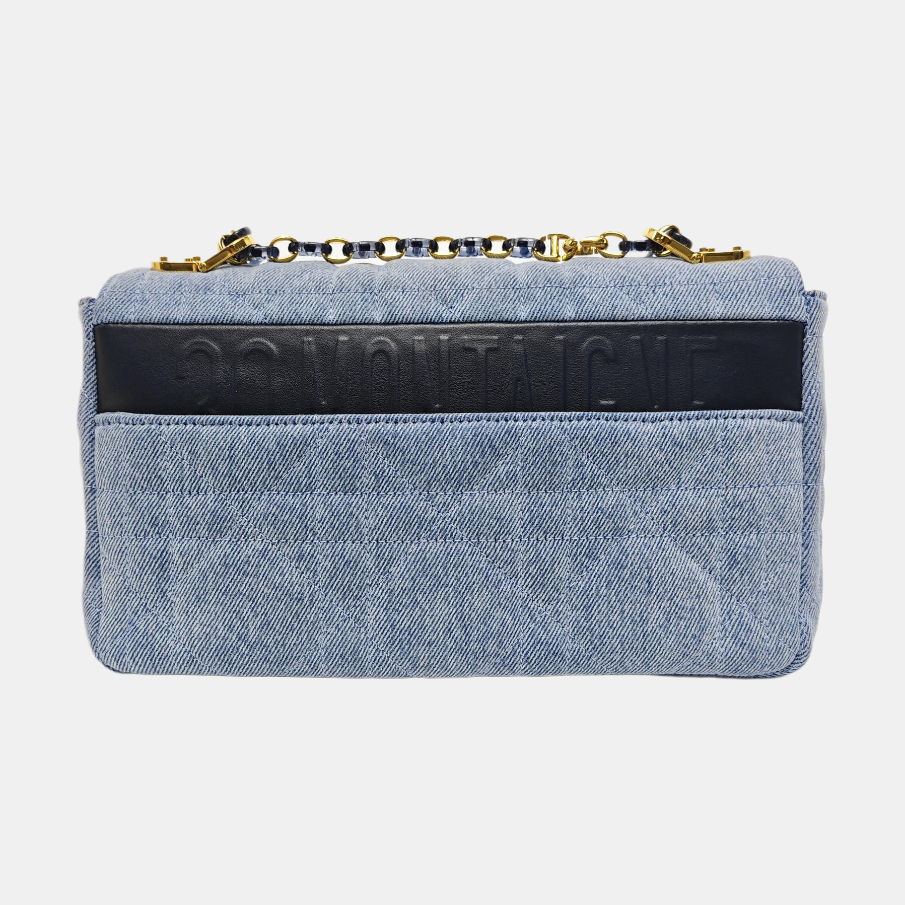 Dior Caro Medium Quilted Denim Blue