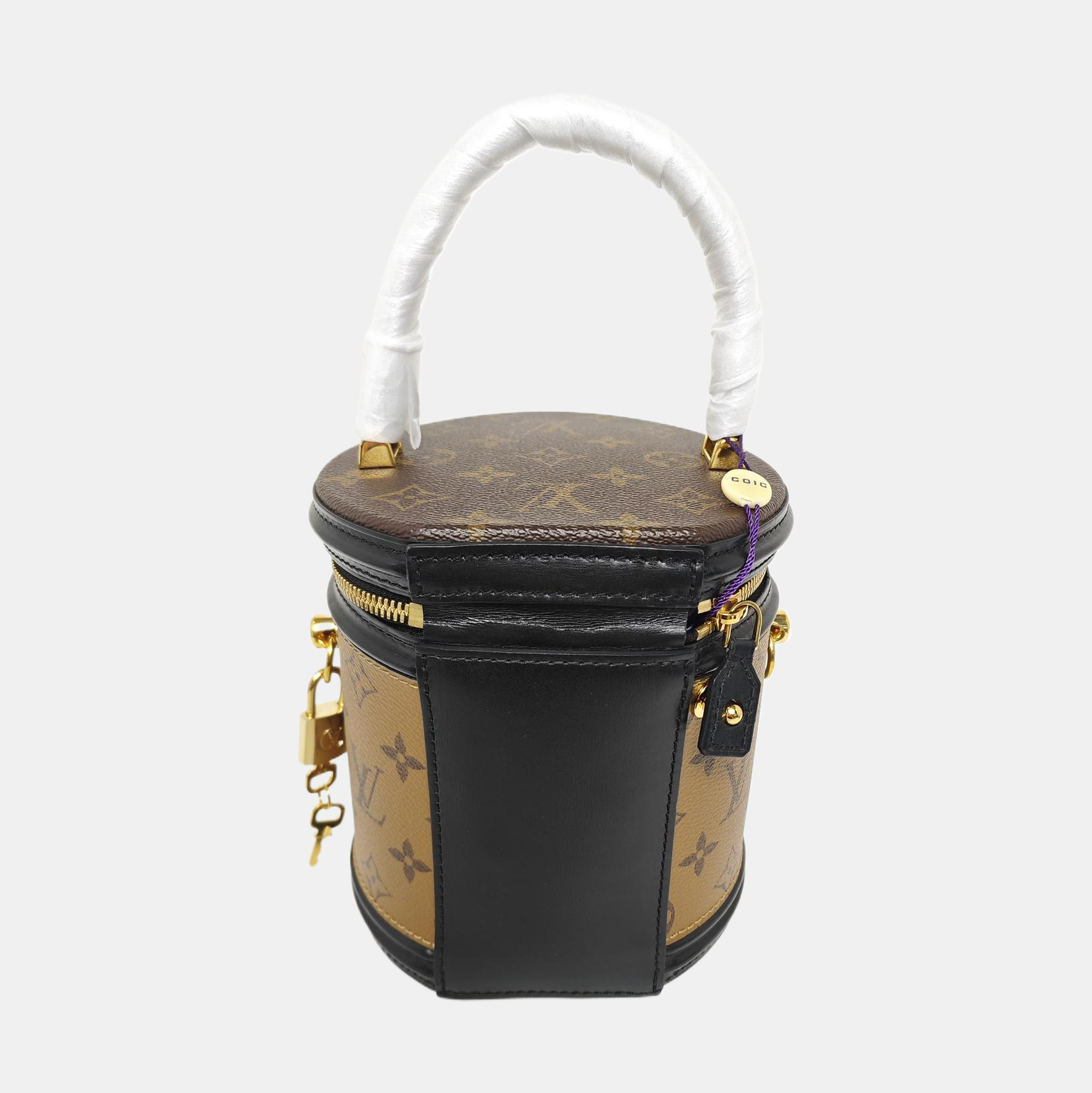 CANNES PM Monogram Coated Canvas Brown