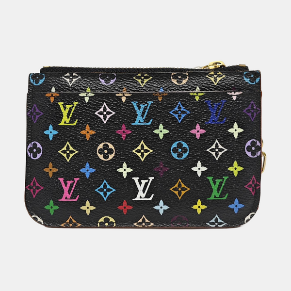 LV × TM Monogram Coated Canvas Wallet Black
