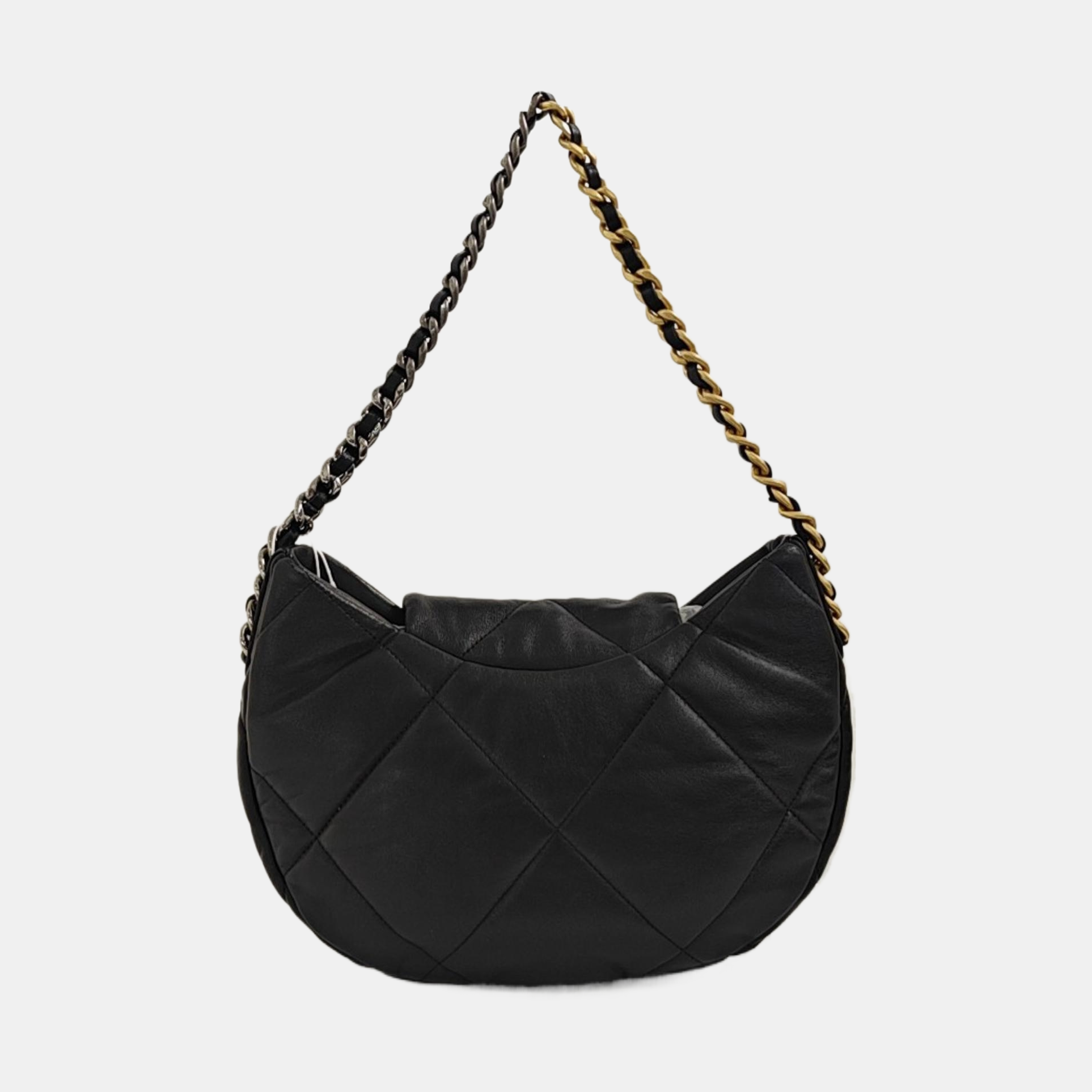 Quilted Lambskin Shoulder Bag Black