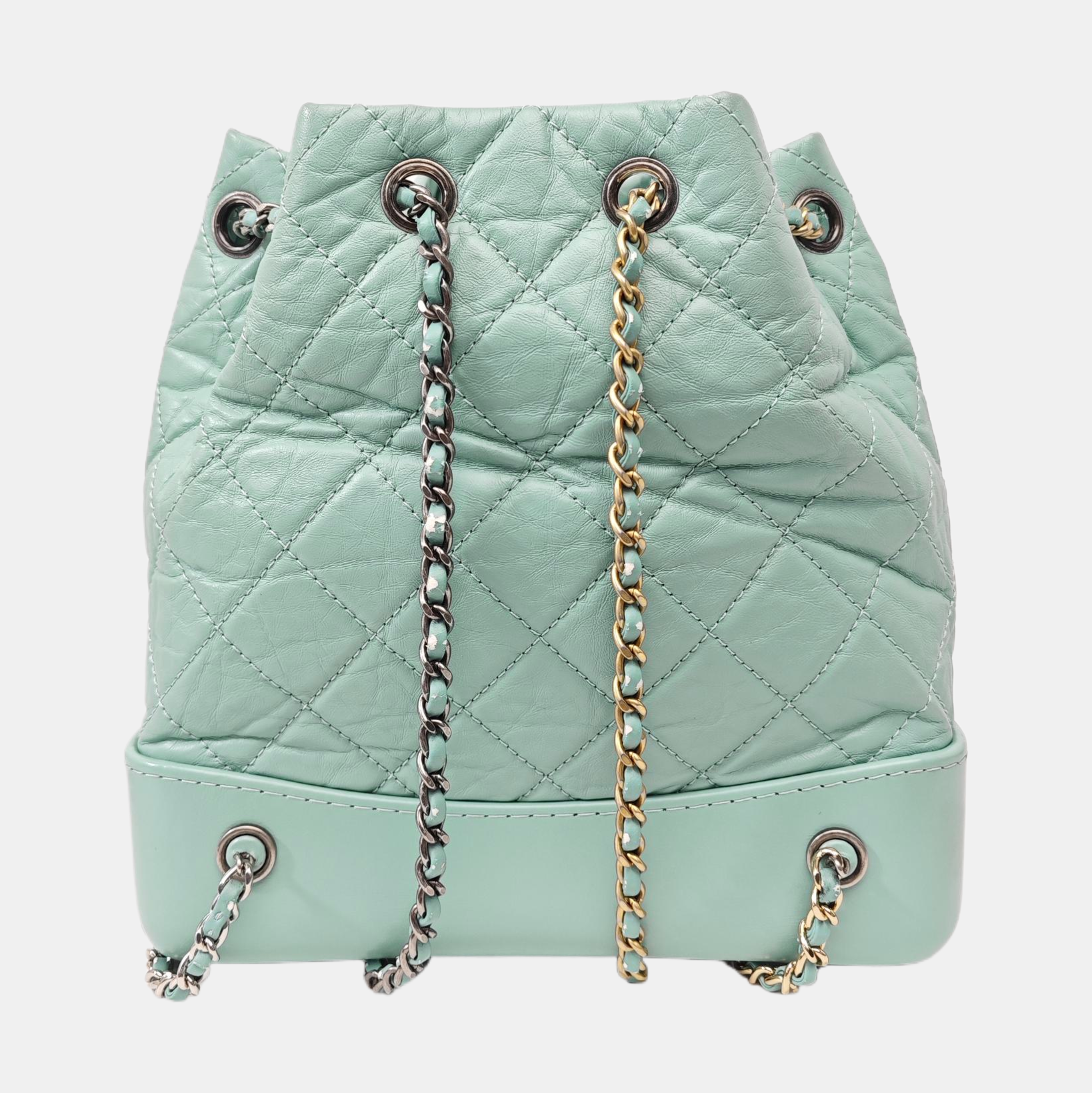 GABRIELLE Small Quilted Calfskin Green