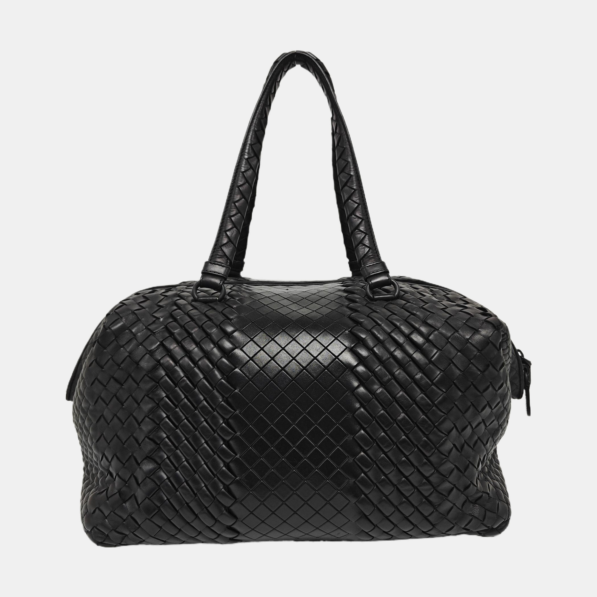 Calfskin Top Handle Bag Black
