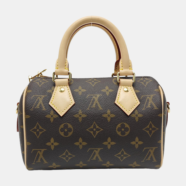 SPEEDY 20 Monogram Coated Canvas Brown