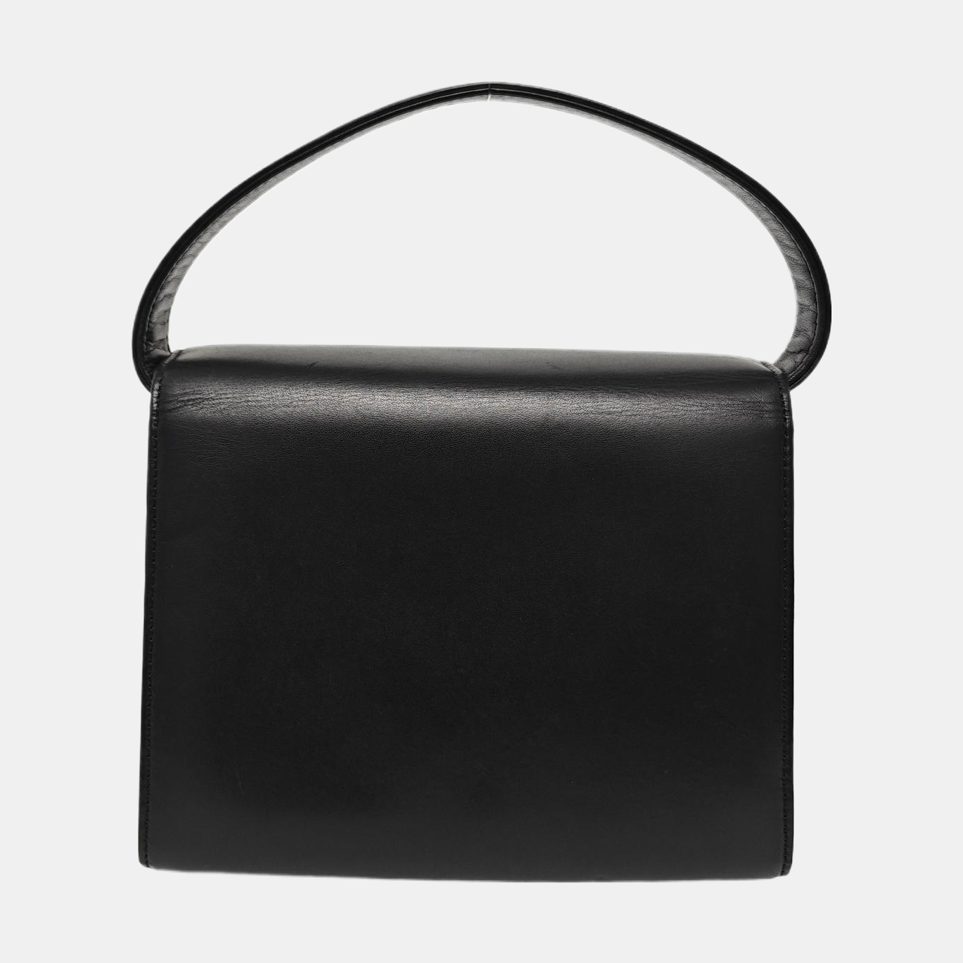 Calfskin Top Handle Bag Black