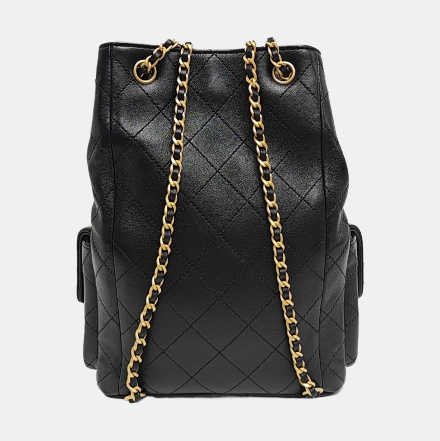 Quilted Lambskin Backpack Black