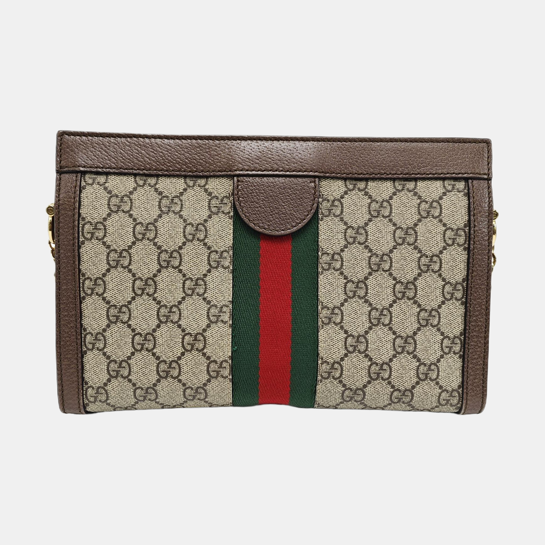 Ophidia Medium Monogram Coated Canvas Beige