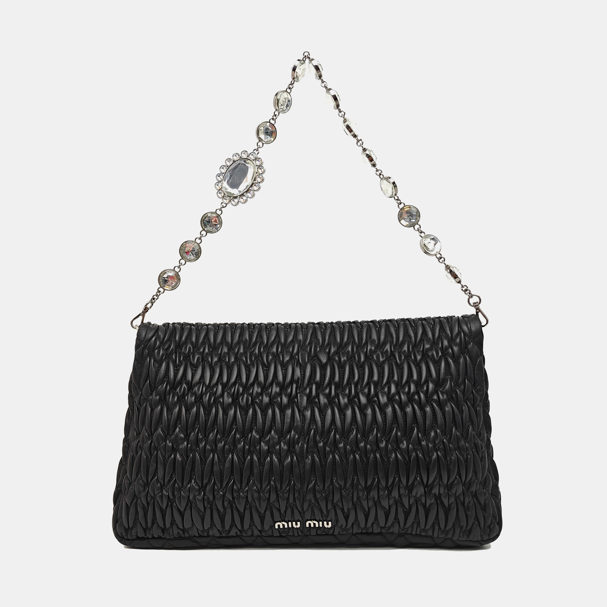 Crystal Quilted Lambskin Black
