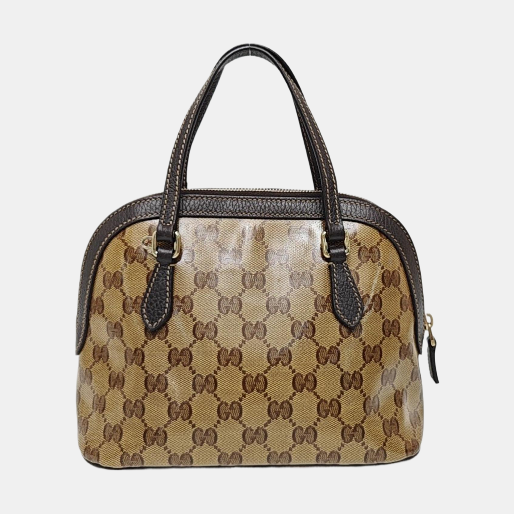 Dome Monogram Coated Canvas Brown