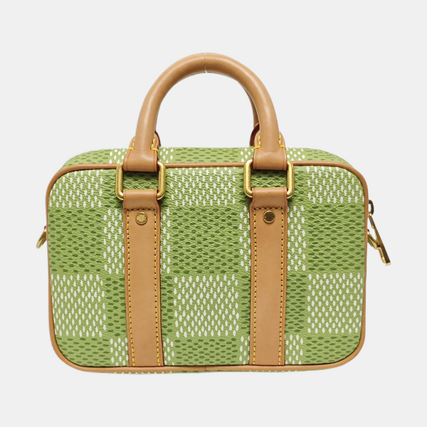 Damier Coated Canvas Shoulder Bag Nano Green