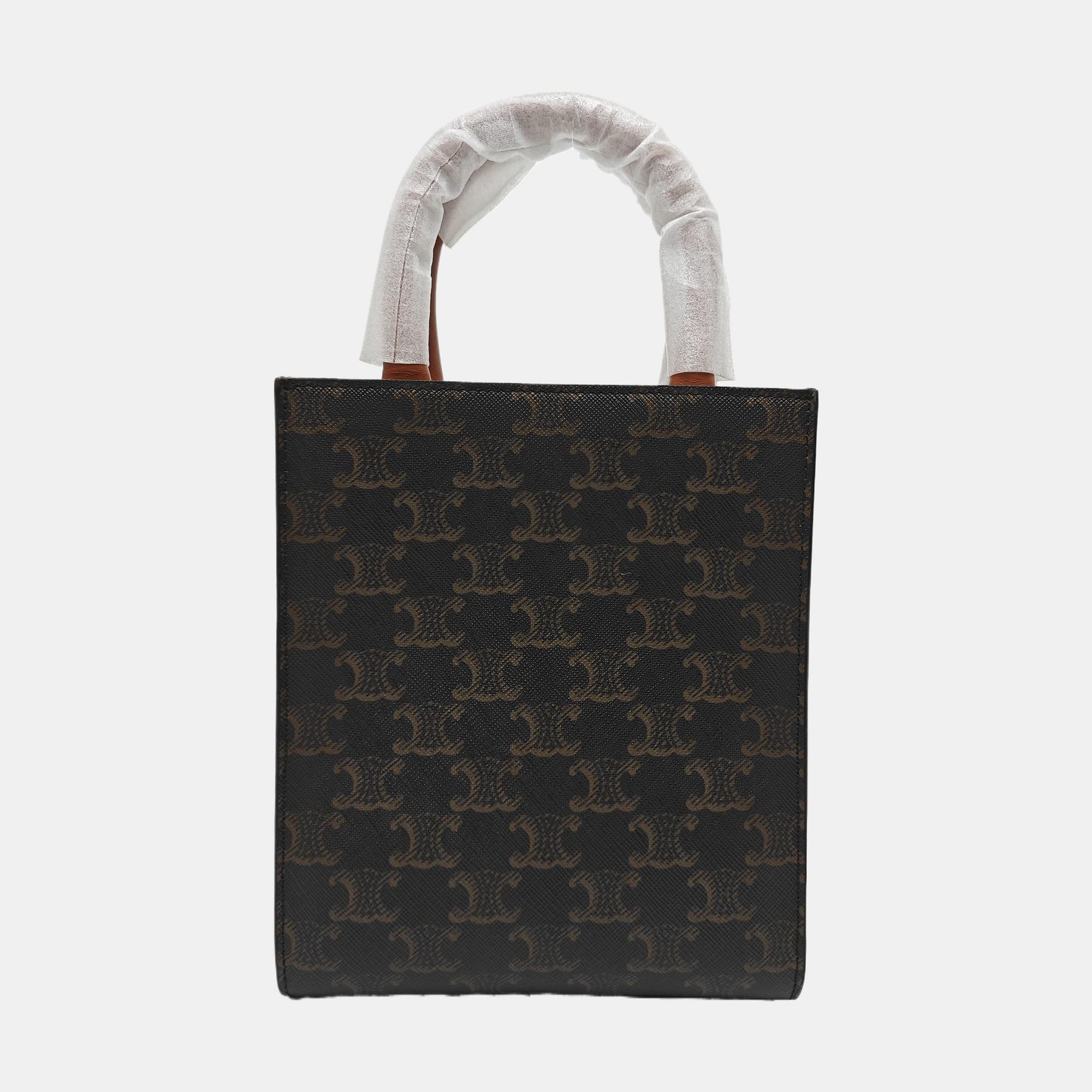 CABAS CELINE Mini Coated Canvas Brown