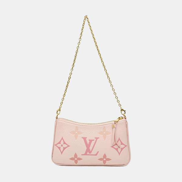 EASY POUCH ON STRAP Monogram Calfskin Pink