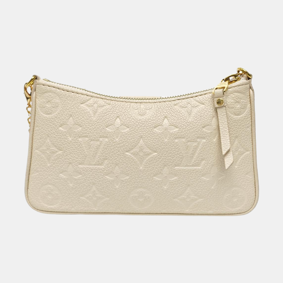 EASY POUCH ON STRAP Calfskin Beige
