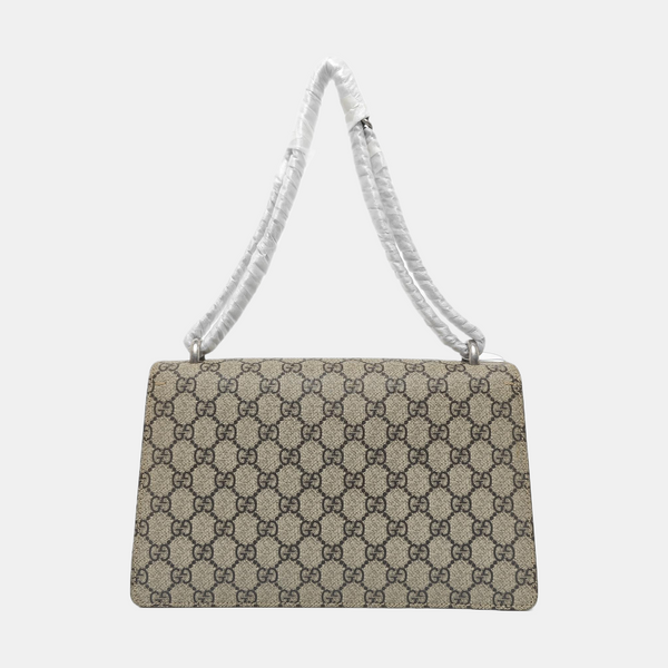 Dionysus Small Monogram Coated Canvas Beige