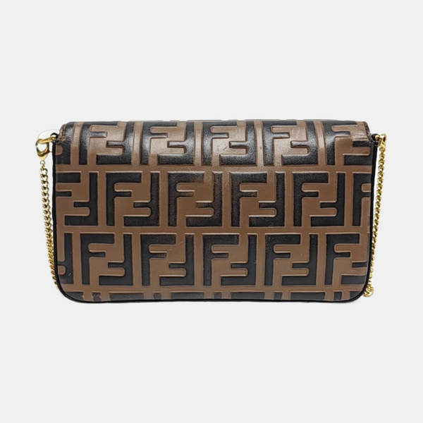 Calfskin Crossbody Bag Brown
