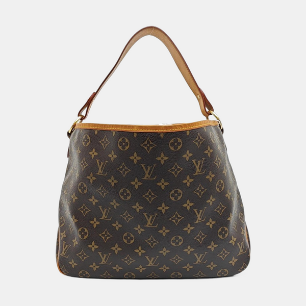 Monogram Coated Canvas Top Handle Bag Brown