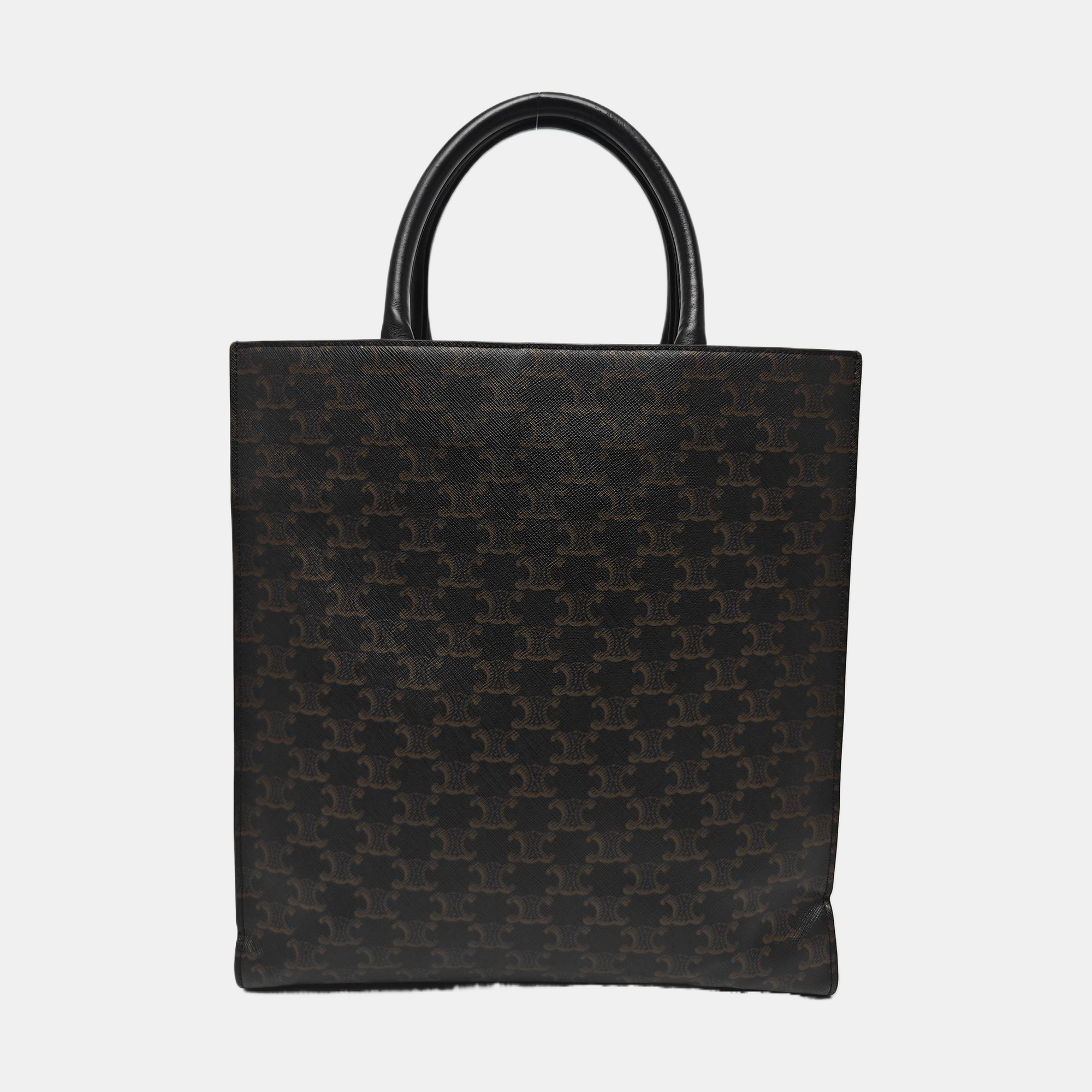 CABAS CELINE Small Coated Canvas Black