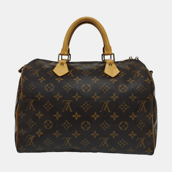 SPEEDY 30 Monogram Coated Canvas Brown