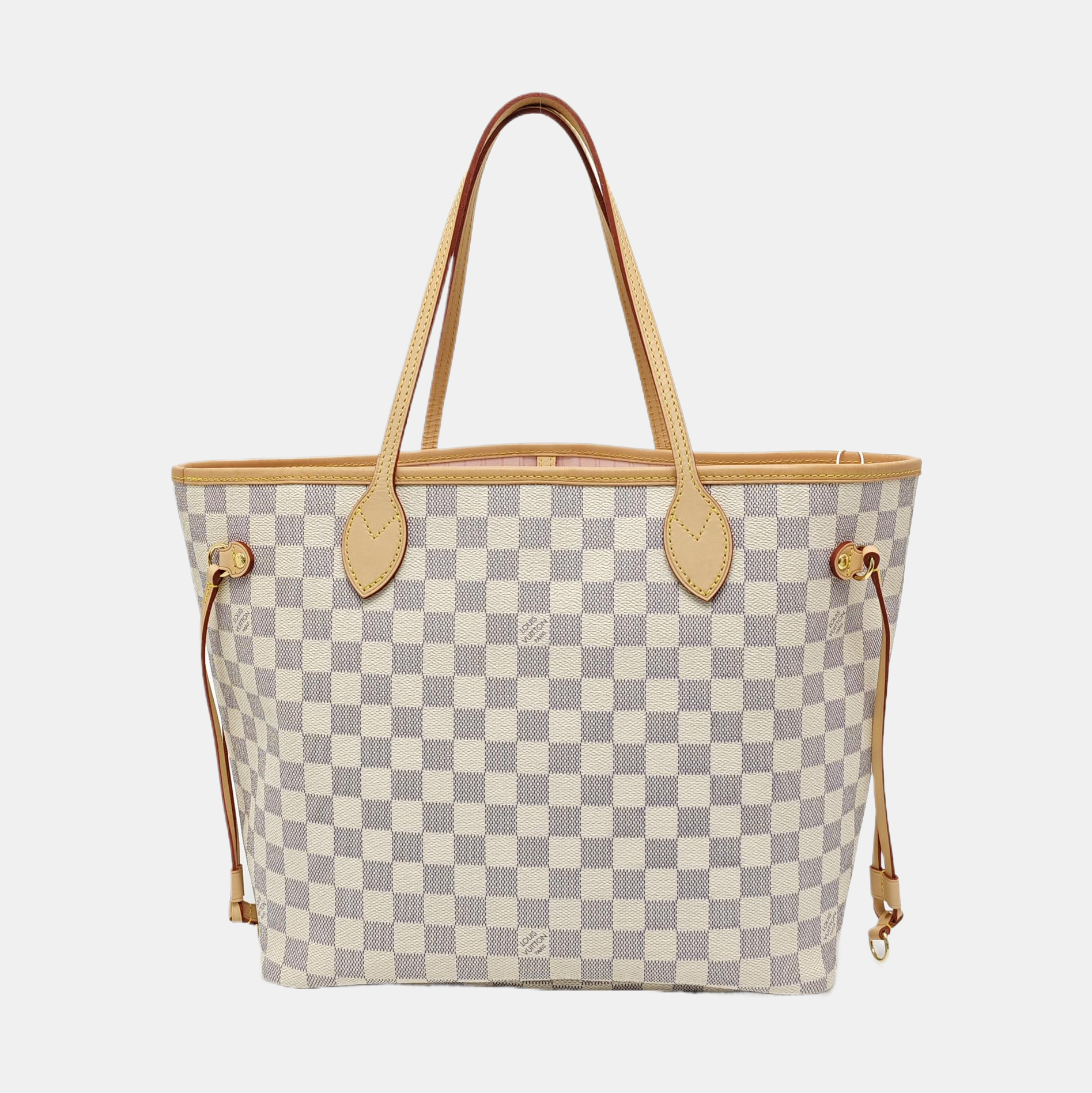 NEVERFULL MM Damier Azur Coated Canvas White