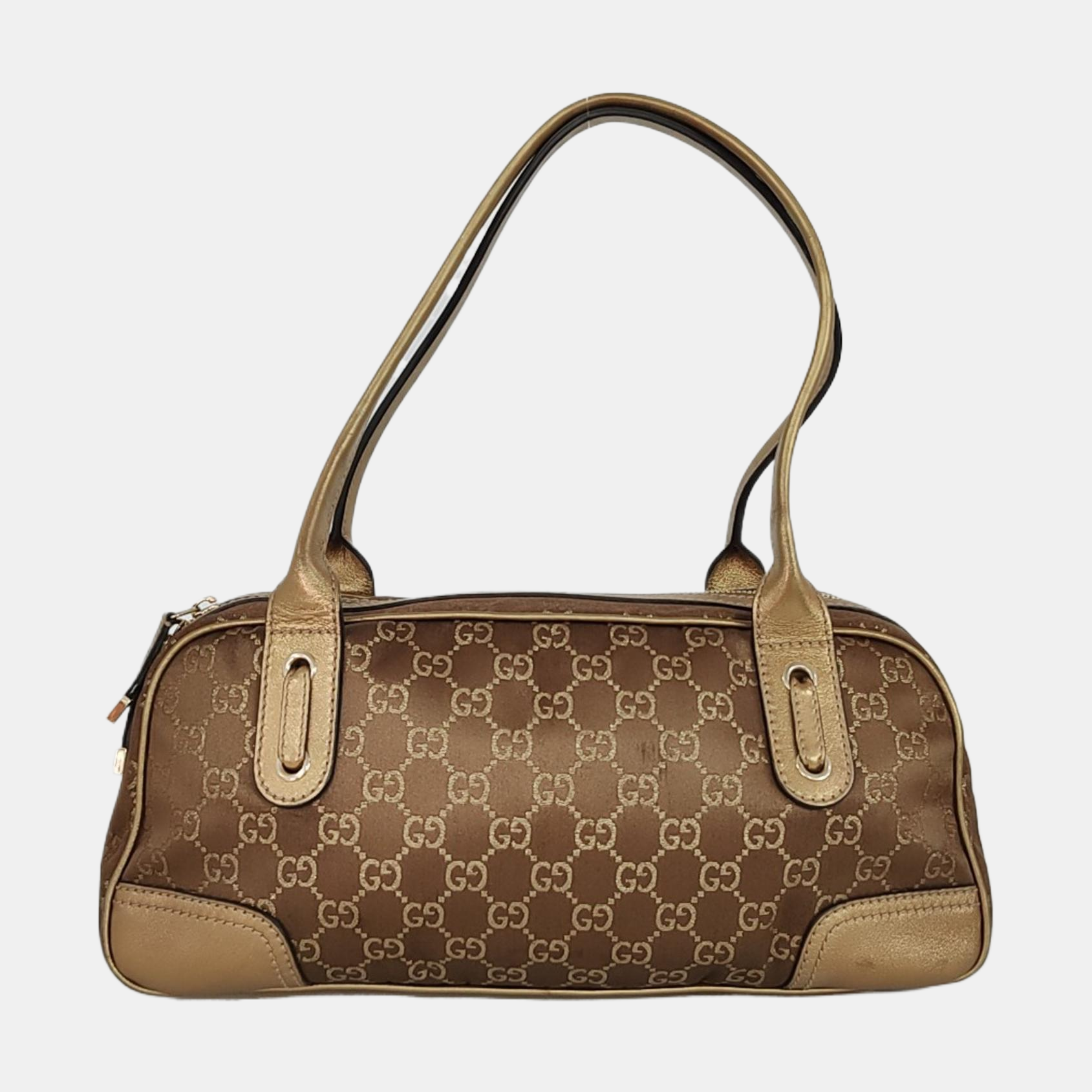 Monogram Canvas Shoulder Bag Brown