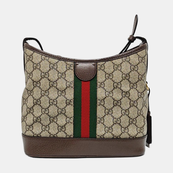 Ophidia Large Monogram Coated Canvas Beige