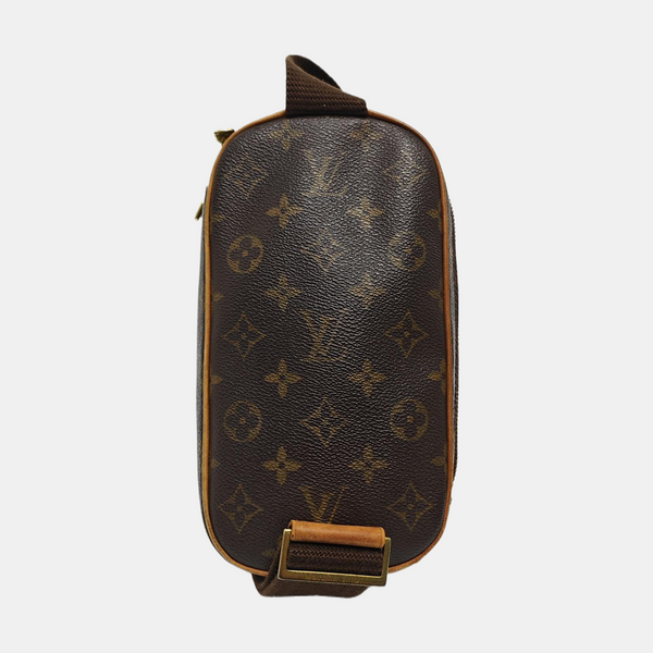 GANGE Monogram Coated Canvas Brown