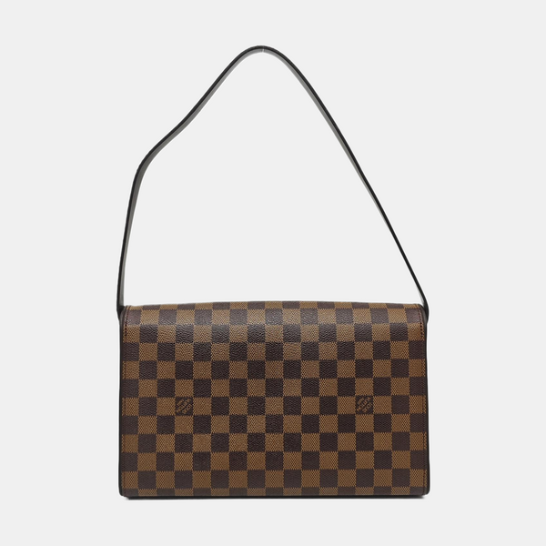 TRIBECA Damier Ebene Coated Canvas Brown