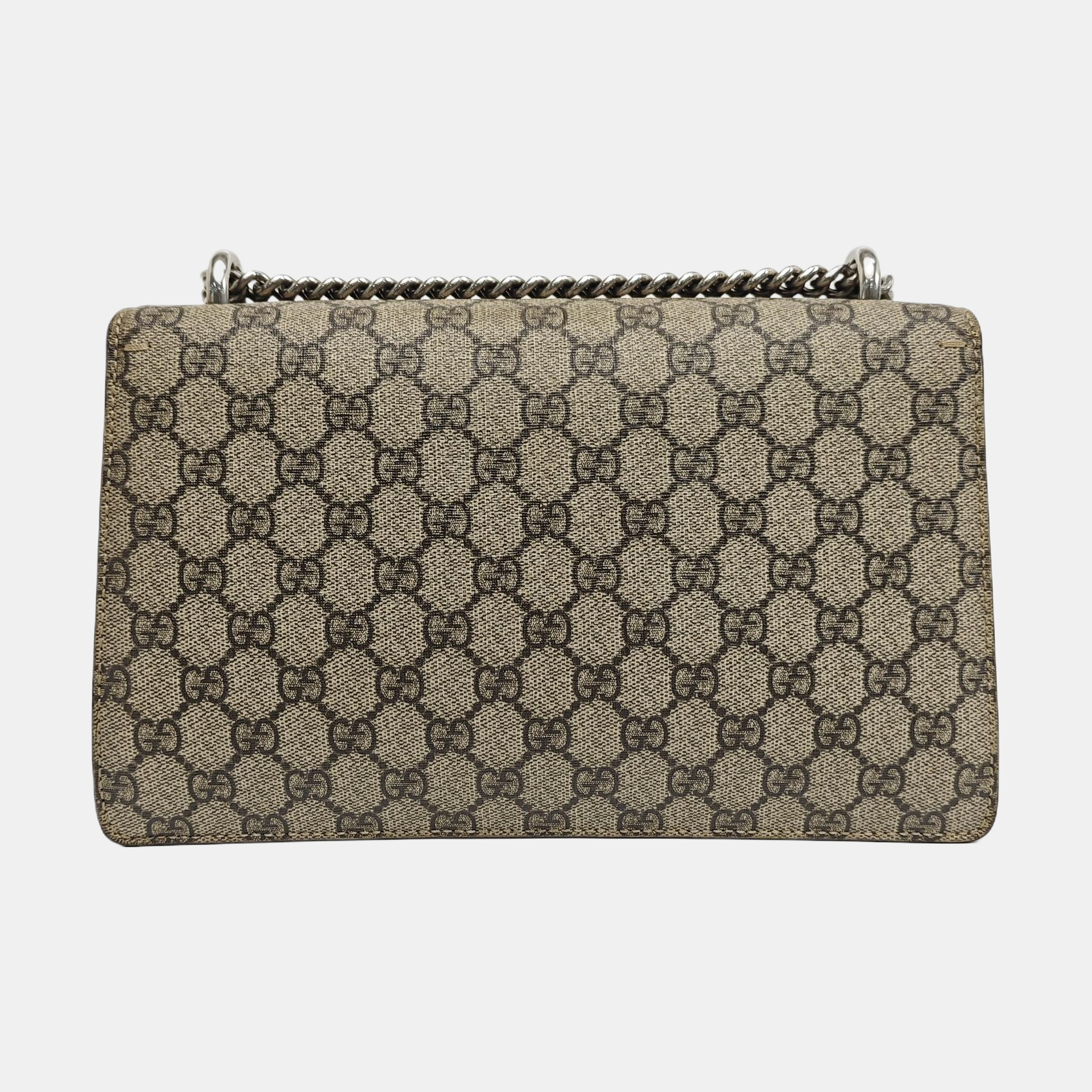 Dionysus Small Monogram Coated Canvas Beige