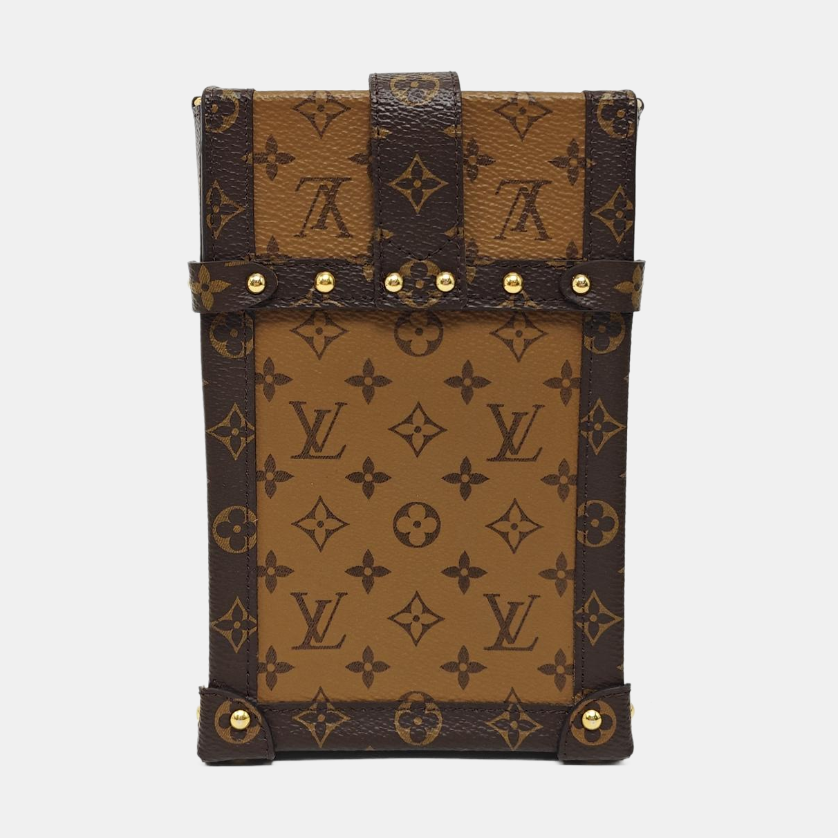 TRUNK Monogram Coated Canvas Brown