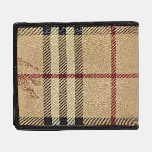 Coated Canvas Wallet Beige