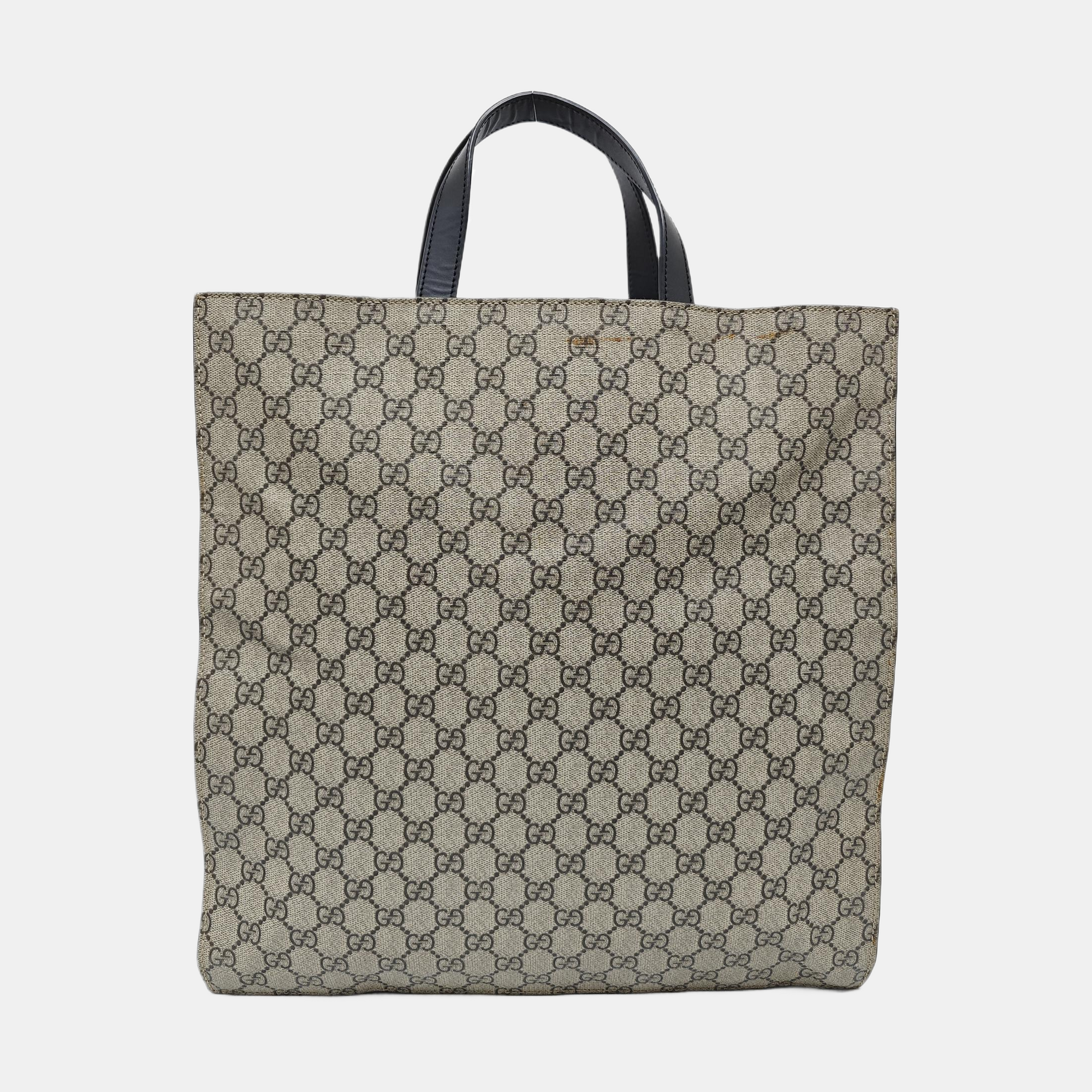 Monogram Coated Canvas Tote Bag Brown
