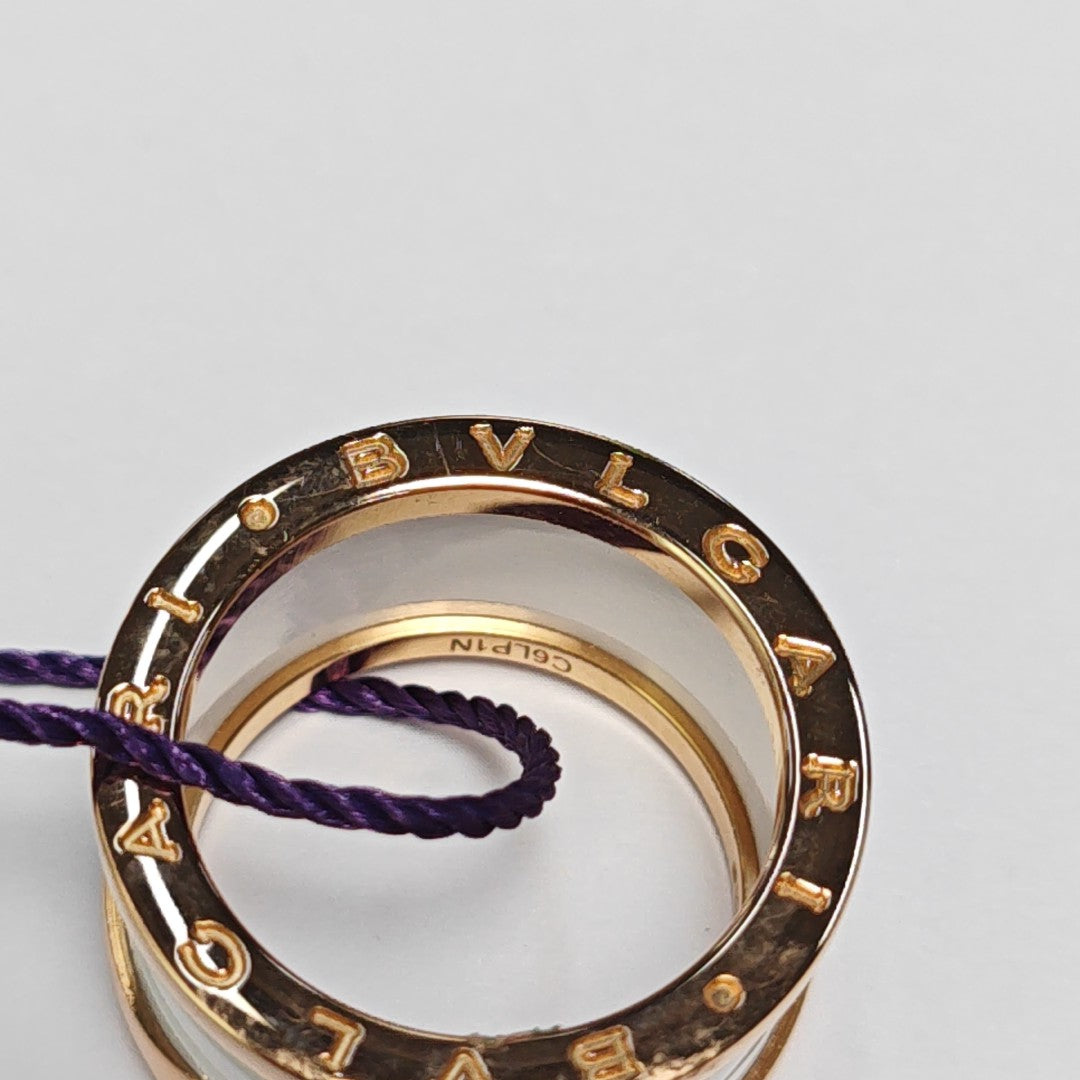 B.ZERO1 18k Rose Gold Ring EU 57