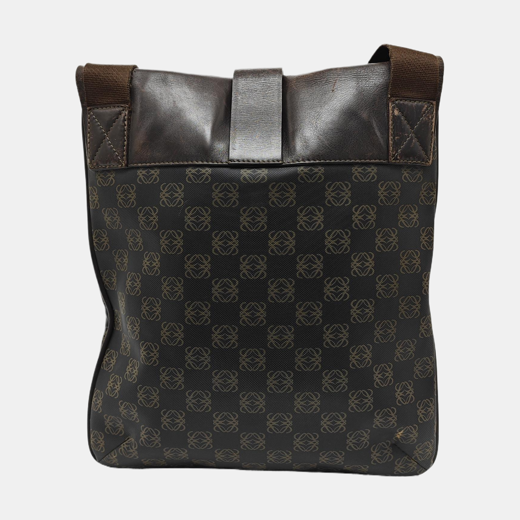 Coated Canvas Shoulder Bag Black