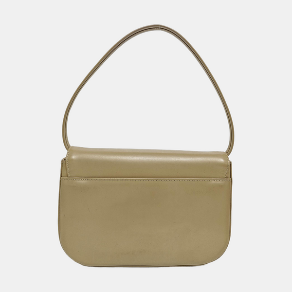 Leather Top Handle Bag Brown