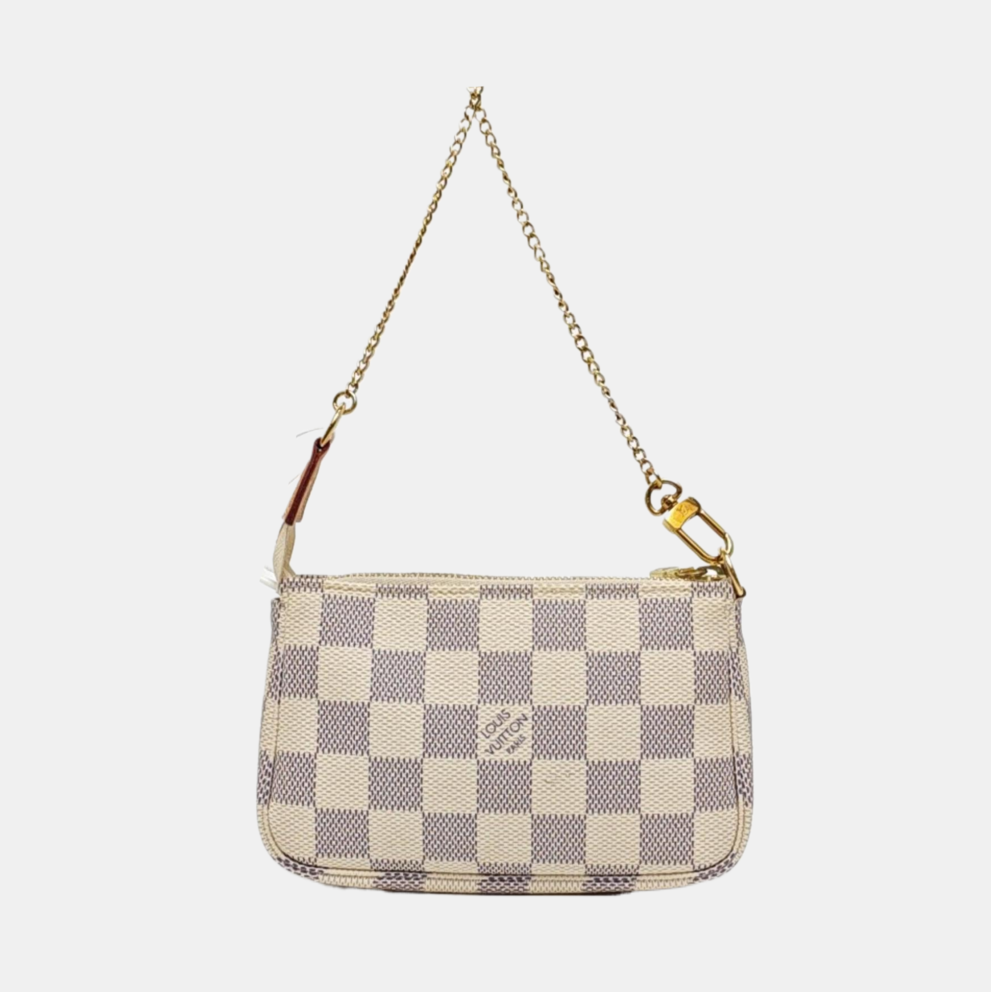Authenticated pre-owned  ACCESSOIRES Mini Coated Canvas White - Top Handle Bag at Looply