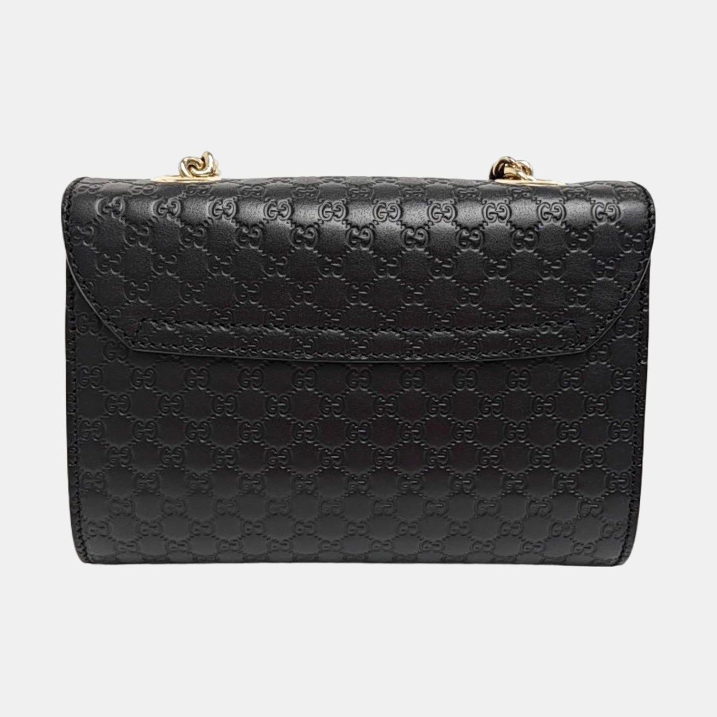 Emily Chain Mini Monogram Calfskin Black