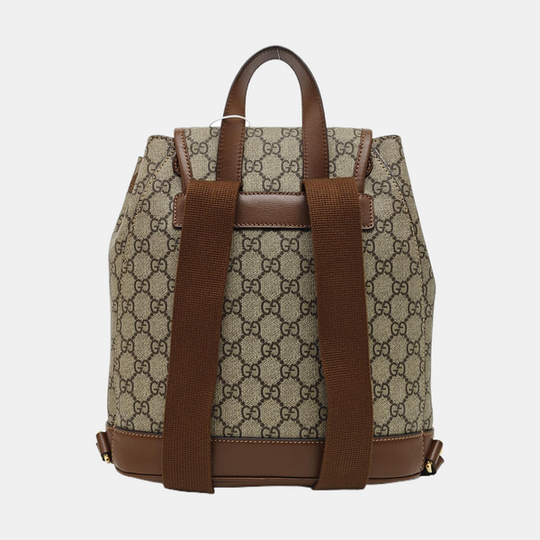 Monogram Coated Canvas Backpack Black